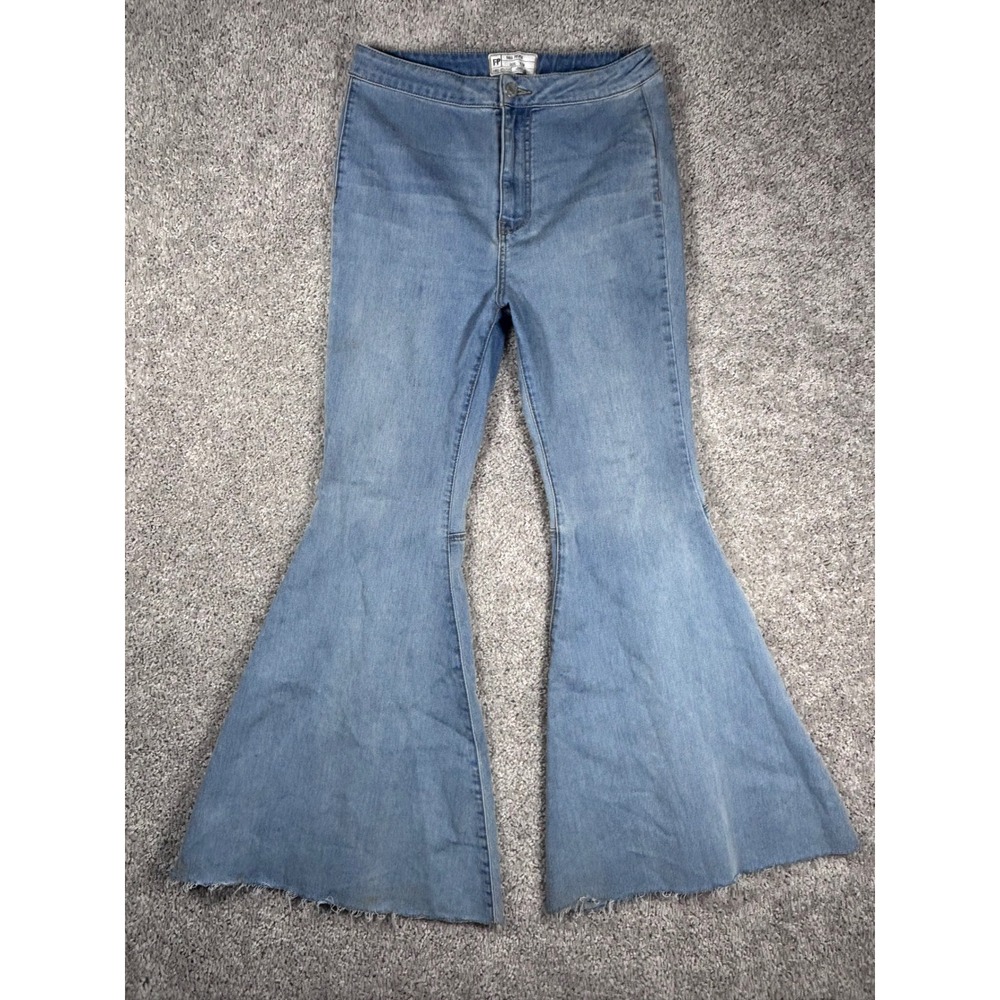 Free People Womens Size 29 Light Wash High Rise Flare Jeans